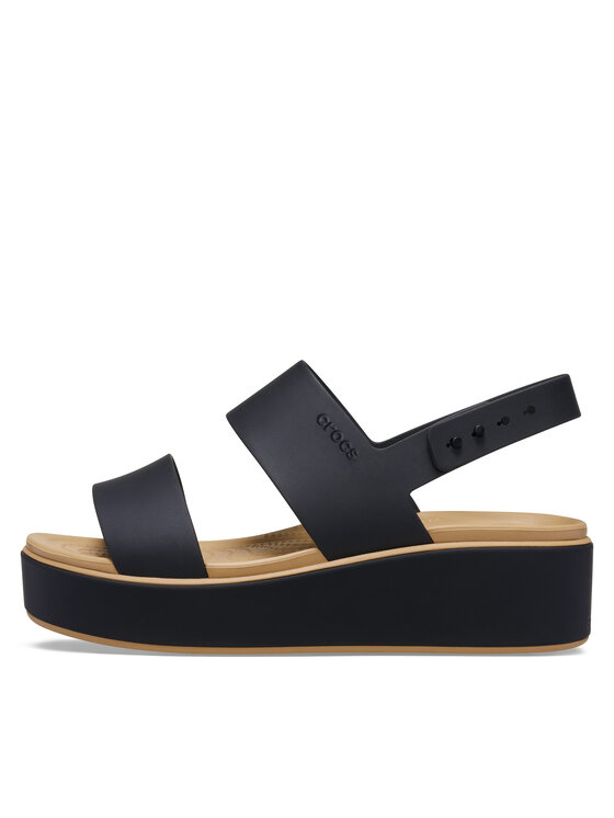 Crocs Босоніжки Crocs Brooklyn Matte Wrap Low Wedge 211802 Чорний