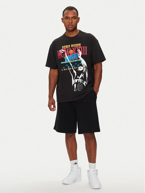 Puma Puma Majica Crowd Craze 1 627214 Črna Oversize