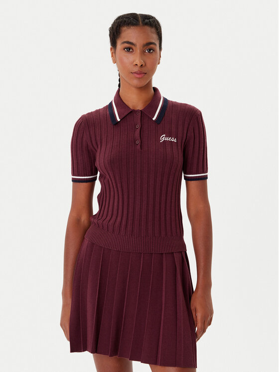Guess Guess Polo marškinėliai V5BP04 Z1152 Vyšninė Regular Fit