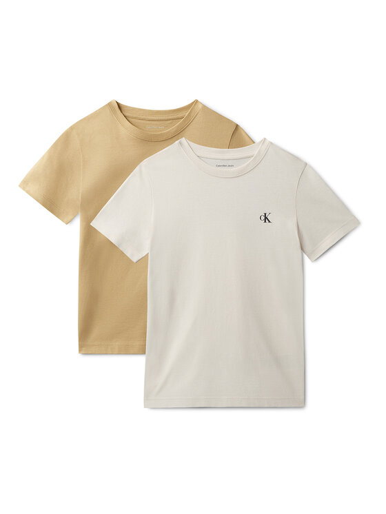Calvin Klein Jeans Calvin Klein Jeans Conjunto de camisetas Monologo IB0IB01093 Beis Regular Fit