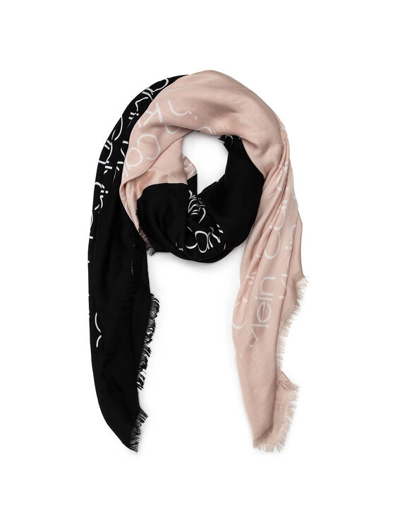 Calvin Klein Lakats Calvin Klein Dressed Up Logo Scarf K60K605413 Melns