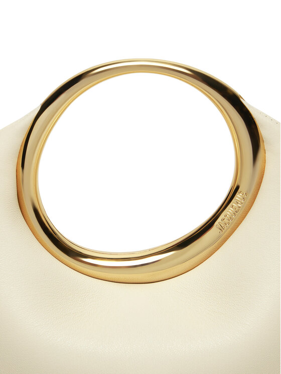 JACQUEMUS Kabelka JACQUEMUS Mini ring handbag 241BA395 Écru
