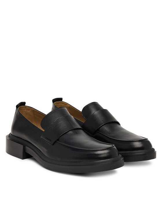 Calvin Klein Čevlji brez vezalk Calvin Klein Cupped Band Loafer Lth HM0HM02065 Črna