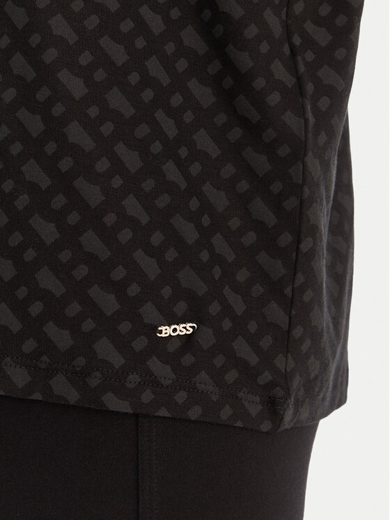 BOSS BOSS Pizsamablúz B Logo 50550693 Fekete Relaxed Fit