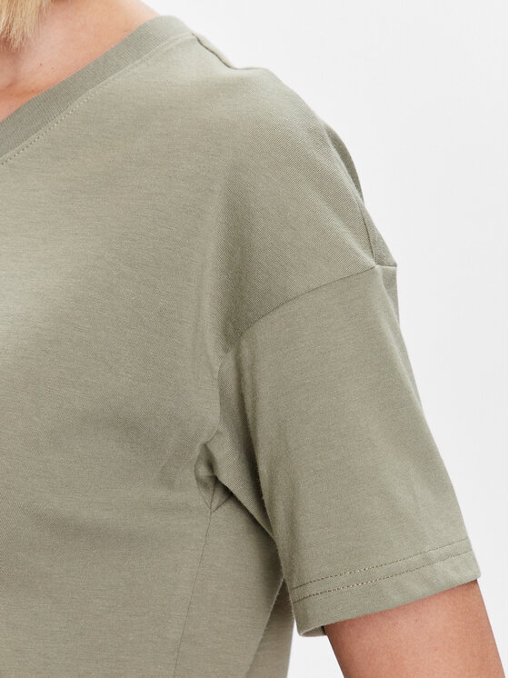 New Balance New Balance T-shirt Stacked WT03805 Zelena Relaxed Fit