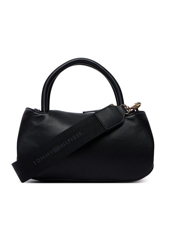 Tommy Hilfiger Geantă Tommy Hilfiger Th Logotape Mini Satchel AW0AW18743 Negru