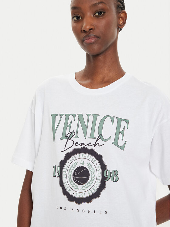 Brave Soul Brave Soul Camiseta LTS-568ARIA Écru Oversize