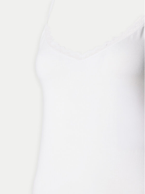Triumph Triumph Τοπ Feel Of Cotton 10224994 Λευκό Slim Fit