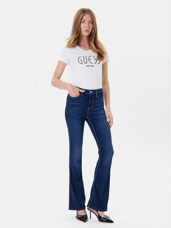 Guess Guess Футболка W5YI05 J1314 Білий Regular Fit