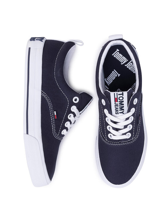 Tommy Jeans Tenisky Tommy Jeans Lowcut Essential Sneaker EN0EN00794 Tmavomodrá