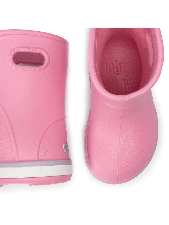 Crocs Гумові чоботи Crocs Crocband Rain Boot K 205827 Рожевий