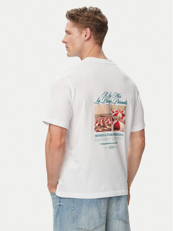 Jack & Jones Jack & Jones Camiseta Cassis Photo Back 12295050 Blanco Relaxed Fit