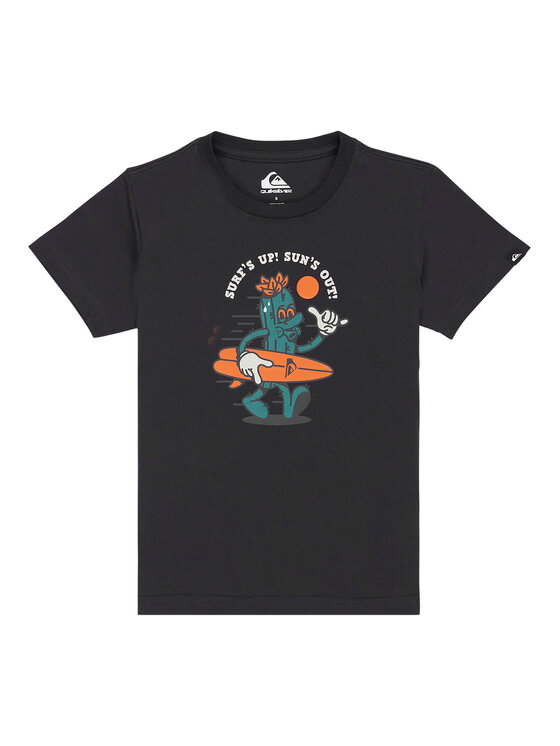 Quiksilver Quiksilver Marškinėliai Ev Gone Surfing EQKZT03569 Juoda Regular Fit