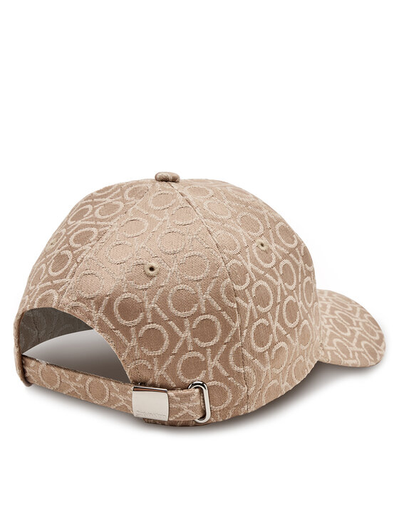 Calvin Klein Καπέλο Jockey Calvin Klein Monogram Jacquard K60K612032 Μπεζ