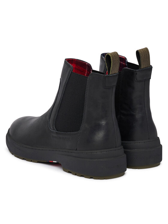 Tommy Hilfiger Боти тип челси Tommy Hilfiger Hilfiger Outdoor Warm Lth Chel FM0FM05958 Черен