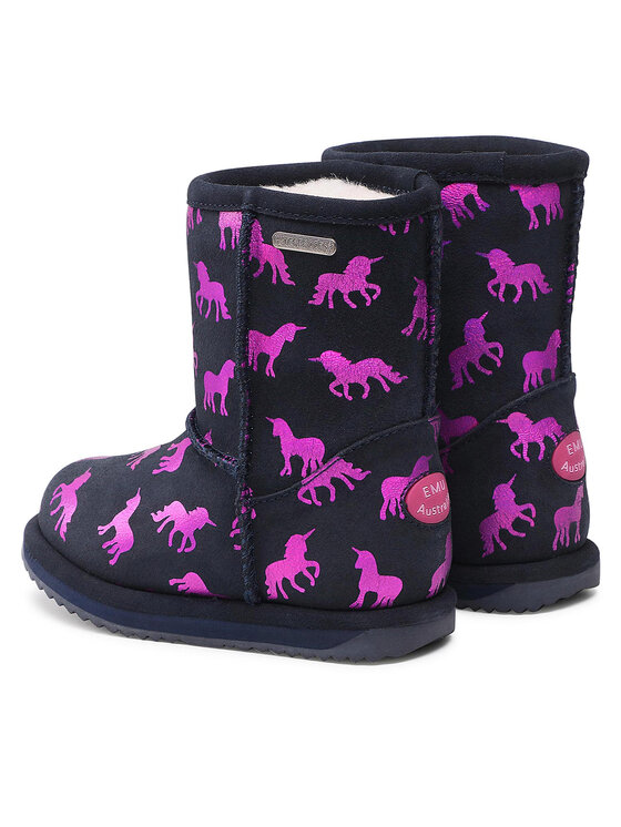 EMU Australia Čizme za snijeg EMU Australia Rainbow Unicorn Brumby K12373 Crna