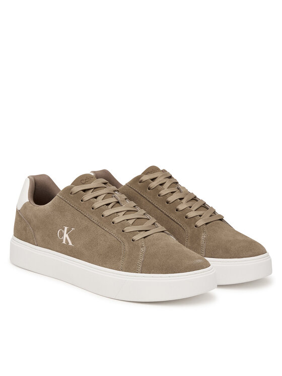Calvin Klein Laisvalaikio batai Calvin Klein Classic Cupsole Laceup Su YM0YM01434 Smėlio