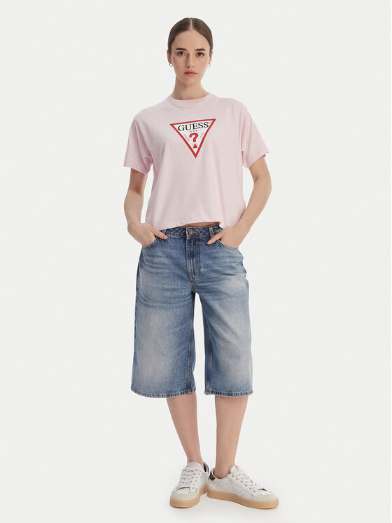 Guess Jeans Guess Jeans Футболка W4YI73 K8HM0 Рожевий Regular Fit