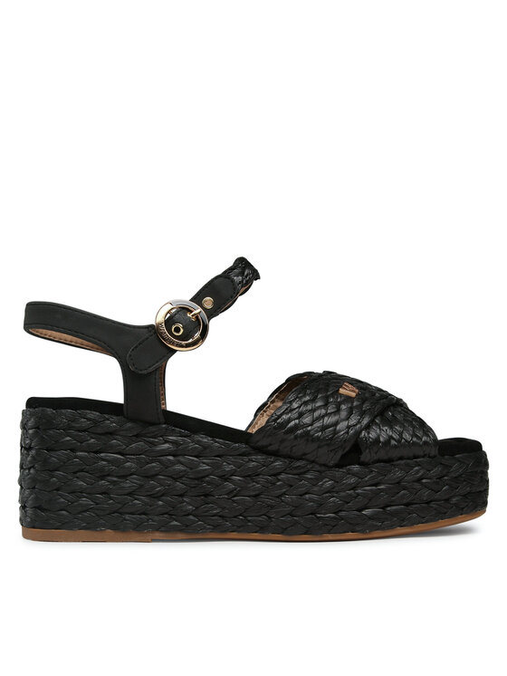 Wrangler Espadrilles Wrangler Alma Raffia WL31554A Fekete