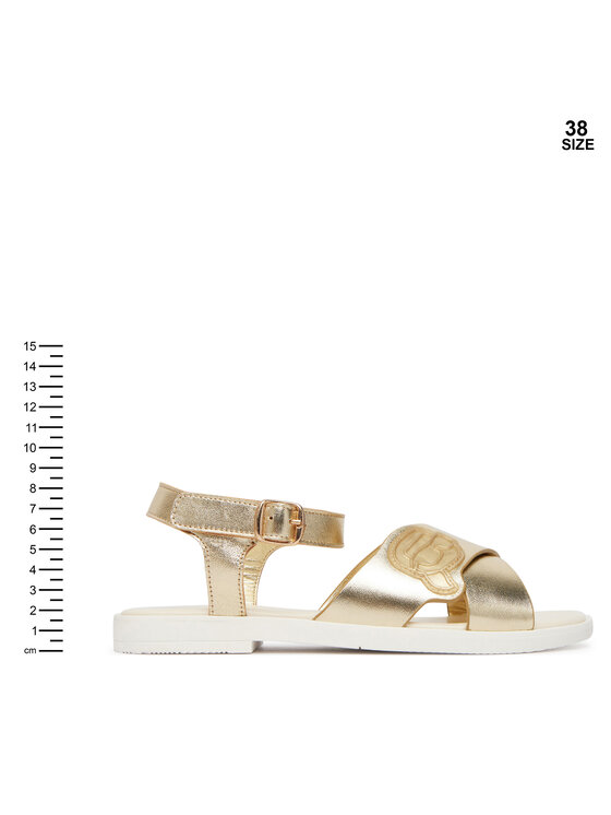 KARL LAGERFELD Sandały KARL LAGERFELD Z31256 S Złoty