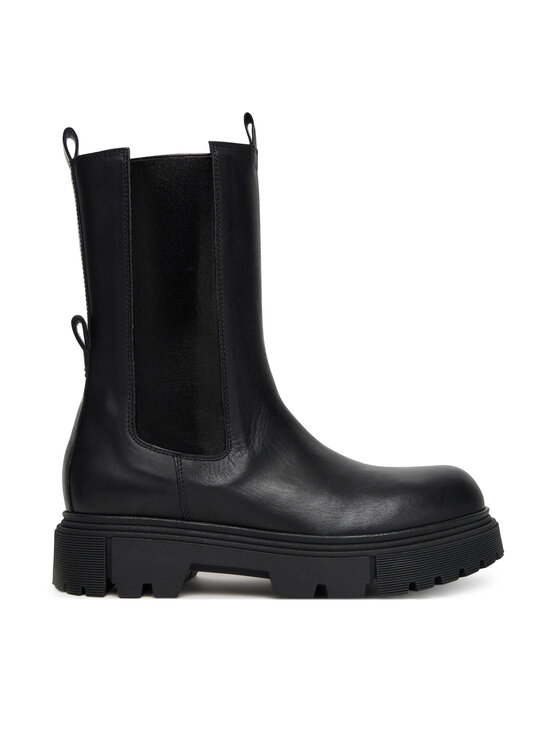 Elisabetta Franchi Polokozačky Elisabetta Franchi Chelsea Boot F4A5-E0416-1251 D Černá