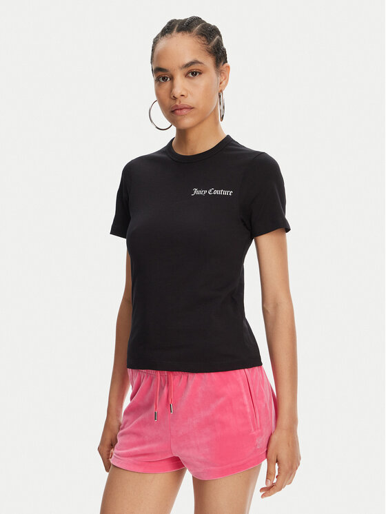 Juicy Couture Juicy Couture Футболка La Beach JCWCT125319 Чорний Regular Fit