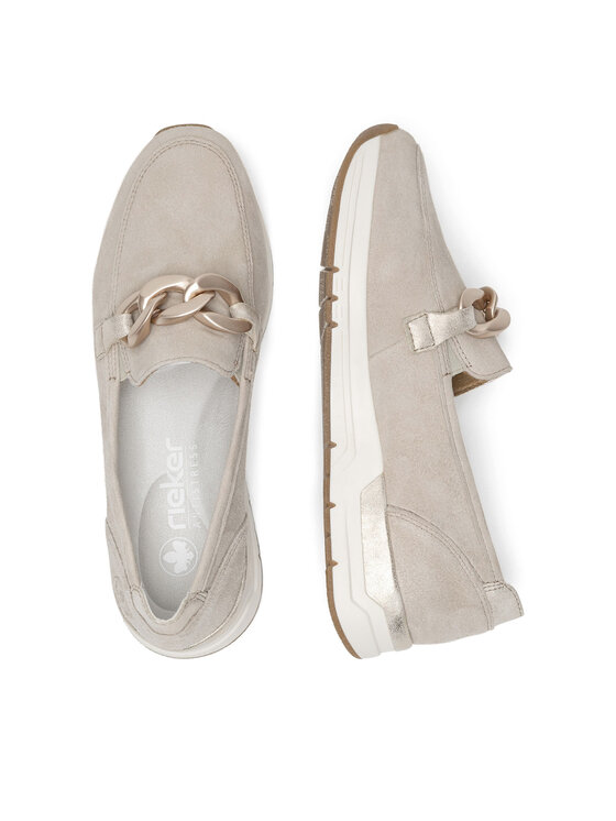 Rieker Loaferice Rieker 58944-60 Bež