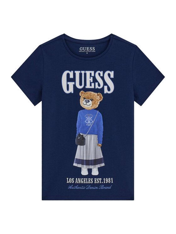Guess Guess Camiseta J6RI10 K6YW4 Azul marino Regular Fit