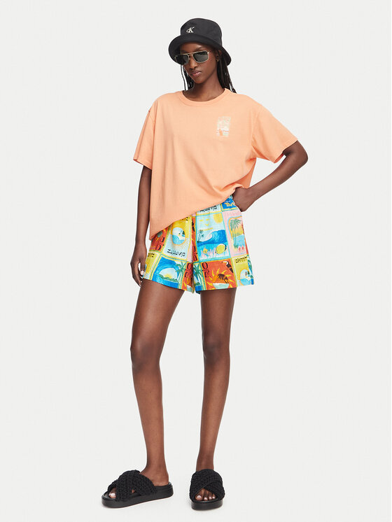 Roxy Roxy Camiseta Enzyme Wash ERJZT05966 Naranja Oversize