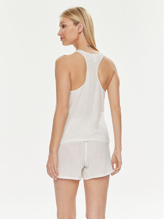 Calvin Klein Underwear Calvin Klein Underwear Marškinėlių ir medžiaginių šortų komplektas 000QS7152E Balta Relaxed Fit