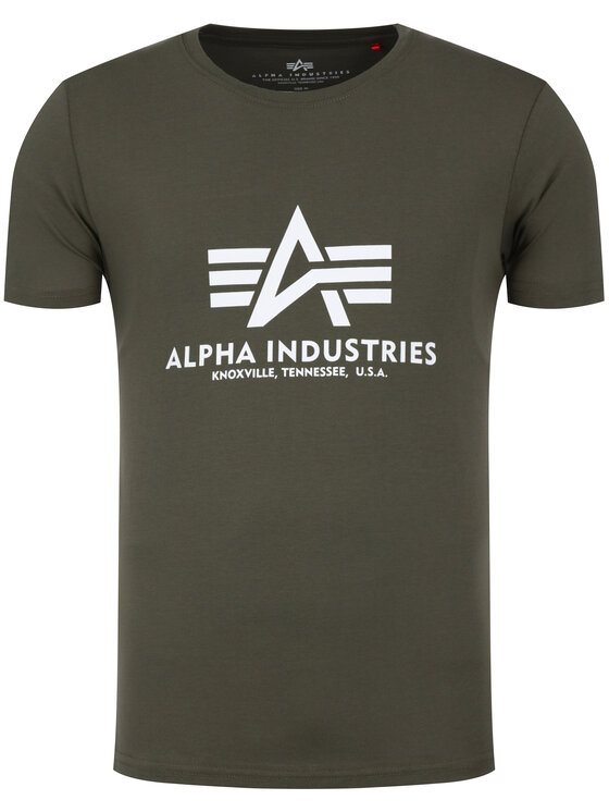Alpha Industries Alpha Industries Marškinėliai Basic 100501 Žalia Regular Fit