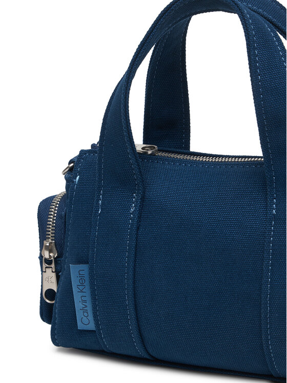 Calvin Klein Geantă Calvin Klein Webbing Strap Canvas Pocket Bag LV04F3464G Albastru
