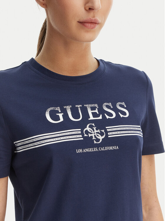 Guess Guess Футболка V6GI07 K2968 Cиній Regular Fit