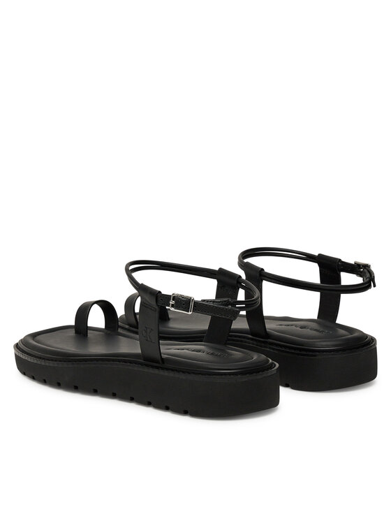 Calvin Klein Jeans Basutės Calvin Klein Jeans Rope Toe Post Sandal Lth Mg YW0YW01893 Juoda
