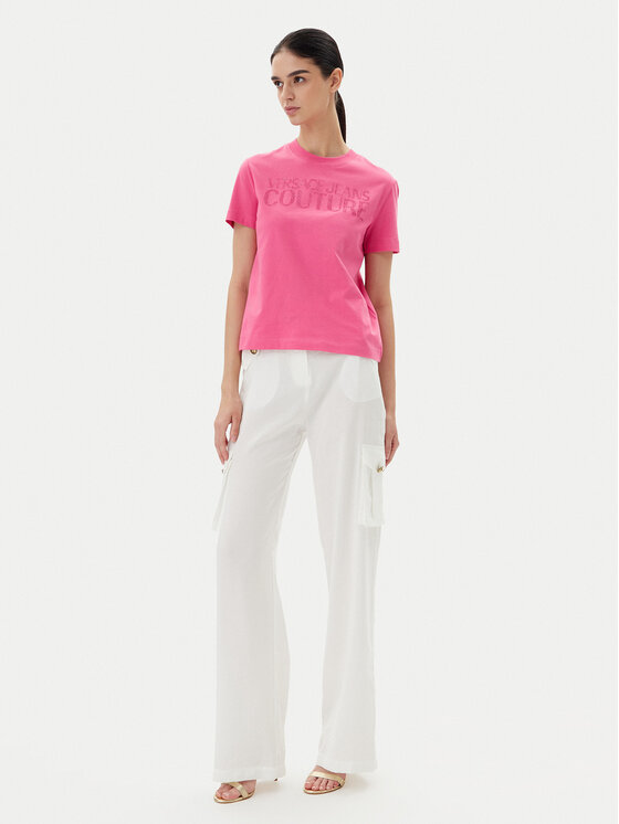 Versace Jeans Couture Versace Jeans Couture Футболка 78HAHS04 Рожевий Regular Fit