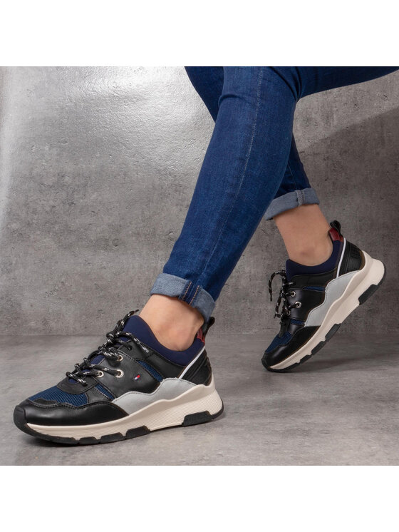 Tommy Hilfiger Zapatillas Tommy Hilfiger Sporty Chunky Sneaker FW0FW04294 Azul marino