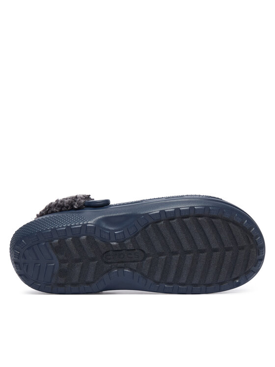 Crocs Pantoletten Crocs Classic Fleece Lined Clog Quartz 211396 Dunkelblau