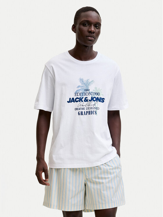 Jack & Jones Jack & Jones Camiseta Gradient Print 12288094 Blanco Regular Fit