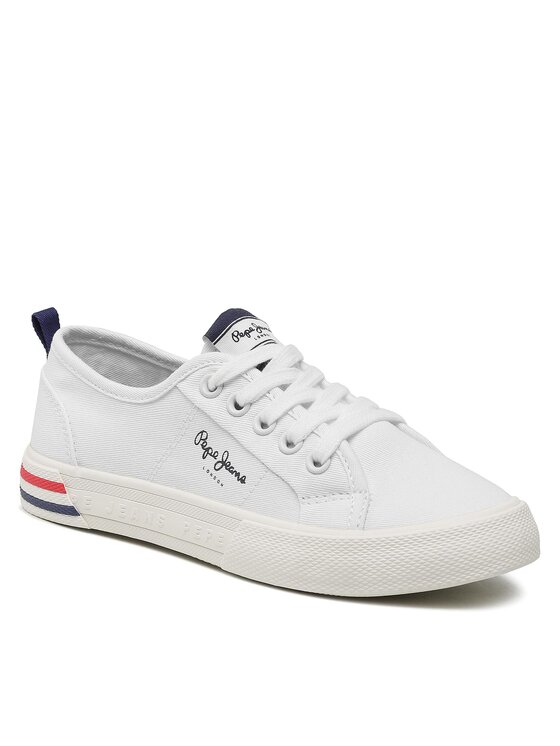 Pepe Jeans Πάνινα παπούτσια Pepe Jeans Brady Basic G PGS30561 Λευκό