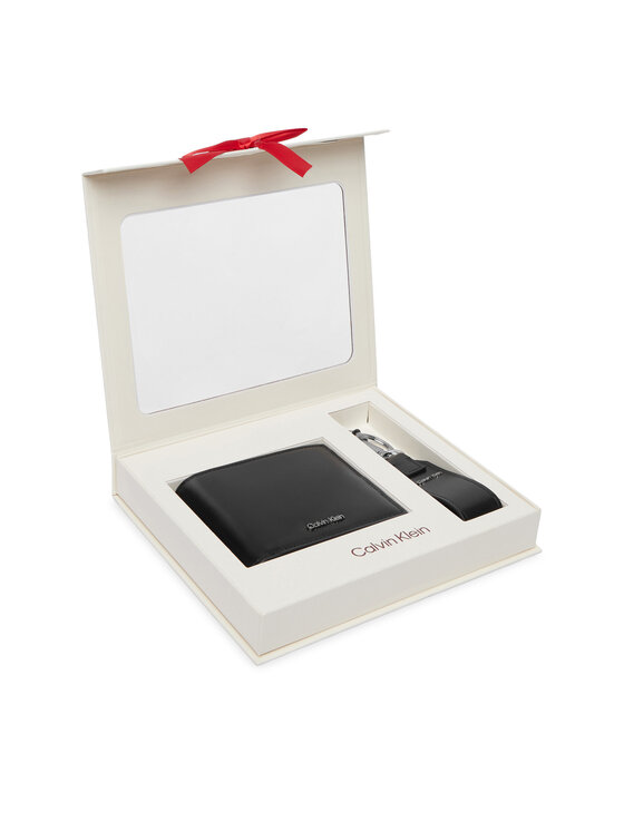 Calvin Klein Set regalo Calvin Klein Raised Billfold + Key Fob LV04D1367G Nero
