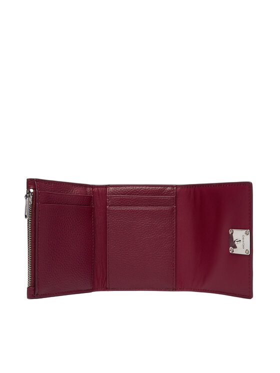 Calvin Klein Cartera Calvin Klein Emblem Hw Pebble Trifold W/Zip LV04F1128G Guinda/burdeos
