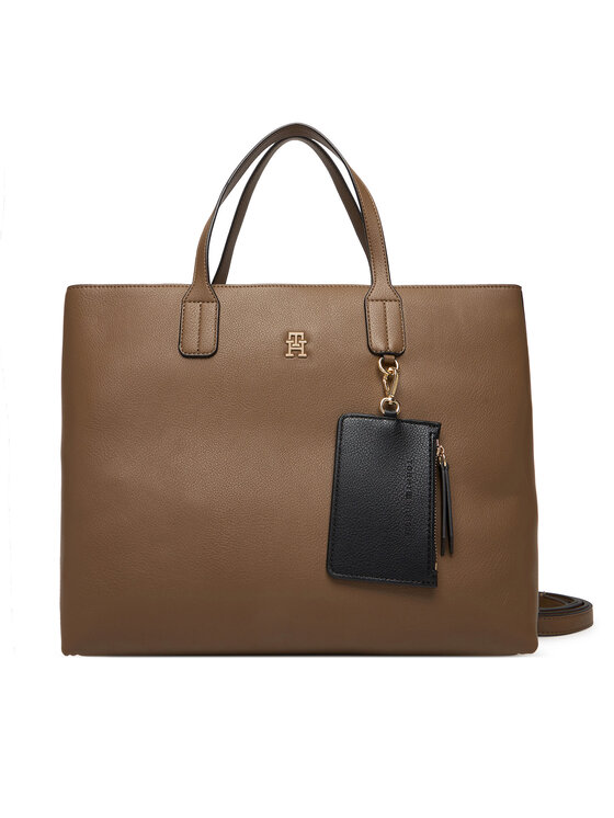 Tommy Hilfiger Borsetta Tommy Hilfiger Th Icon Satchel AW0AW18122 Marrone