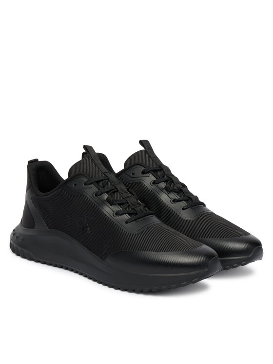 Calvin Klein Sneakersy Calvin Klein Eva Runner Lace Up Mat Mix YM0YM01442 Czarny