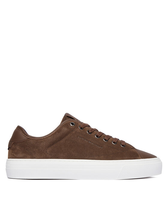 Tommy Hilfiger Tenisice Tommy Hilfiger Premium Dress Leather Mix FM0FM05842 Smeđa
