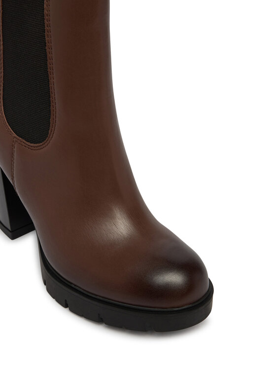 Tommy Jeans Botine Tommy Jeans Tjw Chelsea High Heel Boots EN0EN03112 Maro