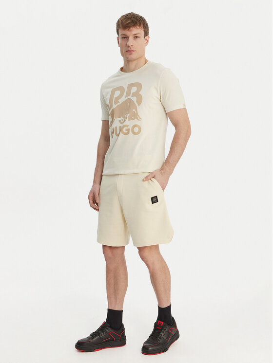HUGO HUGO Camiseta Dlix_RB 50559696 Écru Regular Fit