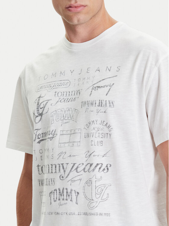 Tommy Jeans Tommy Jeans Marškinėliai Archive Logos DM0DM21584 Balta Relaxed Fit