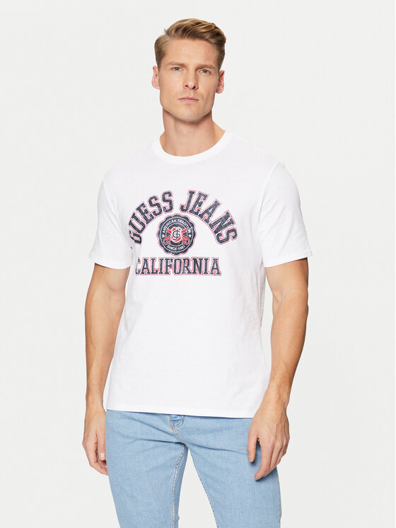 Guess Jeans Guess Jeans T-Shirt M5RI80 K8HM0 Λευκό Slim Fit