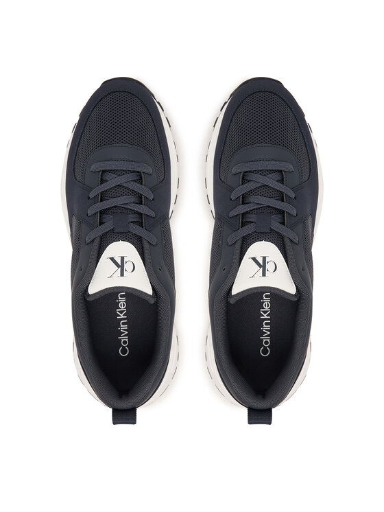 Calvin Klein Sneakersy Calvin Klein Hike Runner Lace Up Su Mesh HM0HM02448 Tmavomodrá