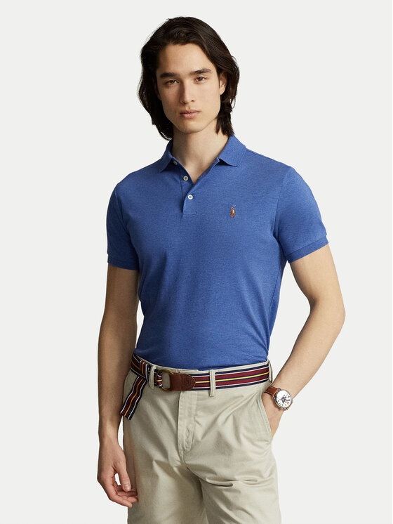 Polo Ralph Lauren Polo Ralph Lauren Поло 710713130008 Голубий Custom Slim Fit